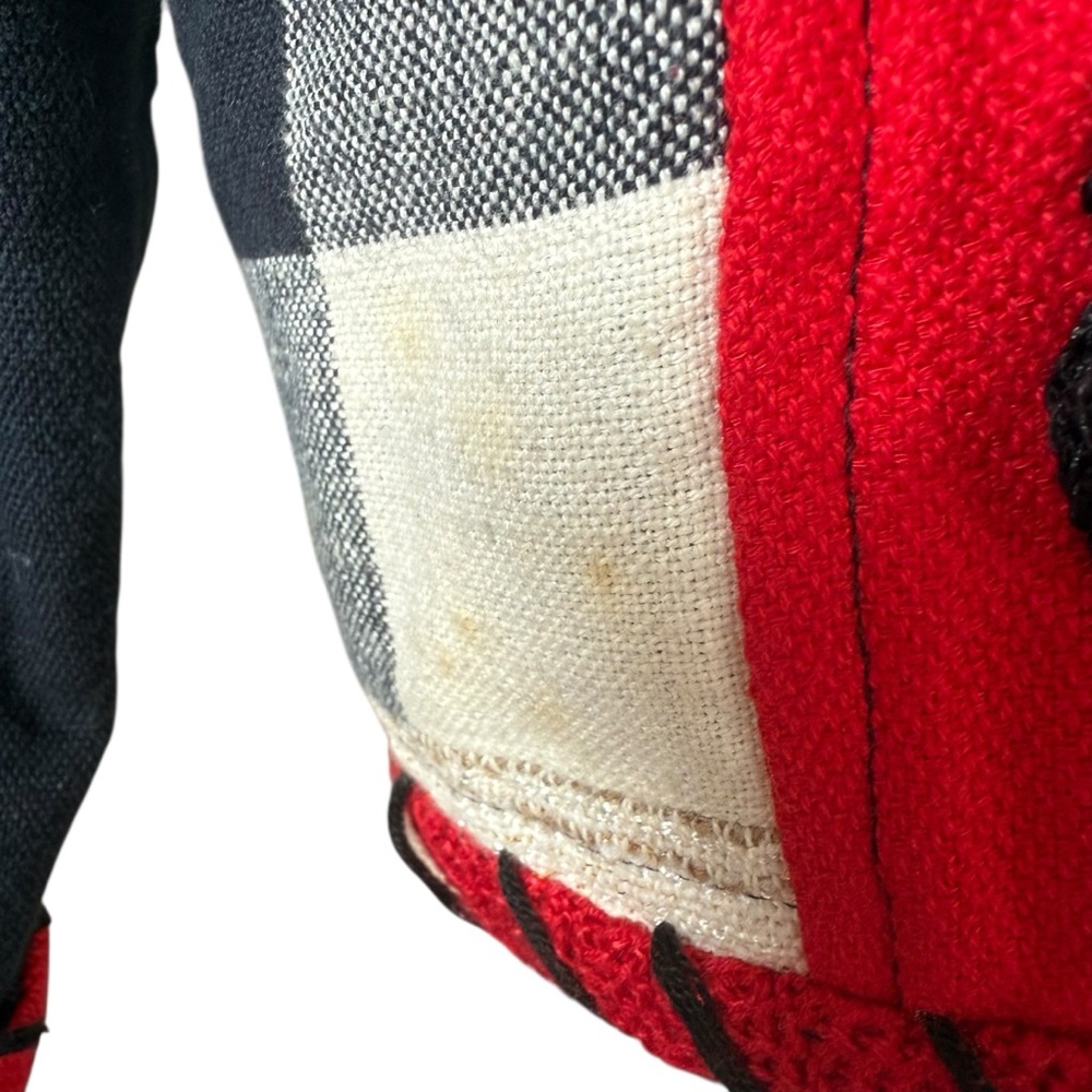 Crystal Patchwork Red Black White Jacket Women Sm… - image 4